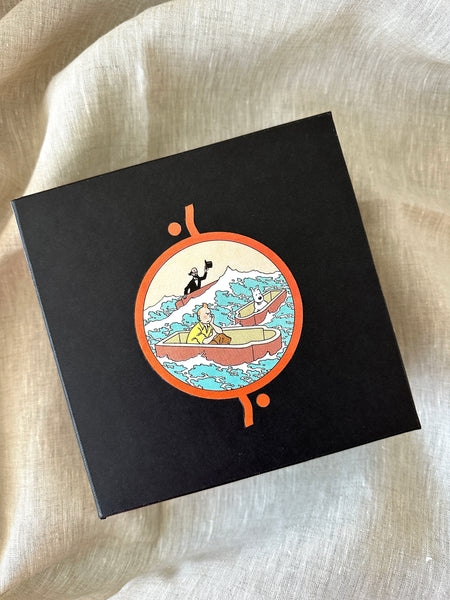 Tintin Crystal Glass Handcrafted Paperweight from Cigars of the Pharaoh