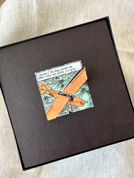 Tintin Crystal Glass Handcrafted Paperweight from Cigars of the Pharaoh