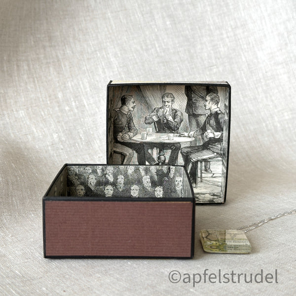 New Orleans, Louisiana Glass Pendant - Square 1897 Map Pendant