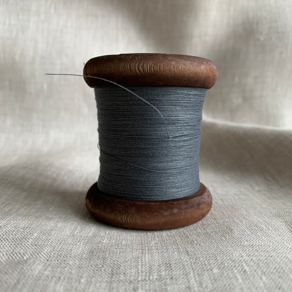 Finest Grey Paper Yarn - Paper Phine on Wooden Bobbin