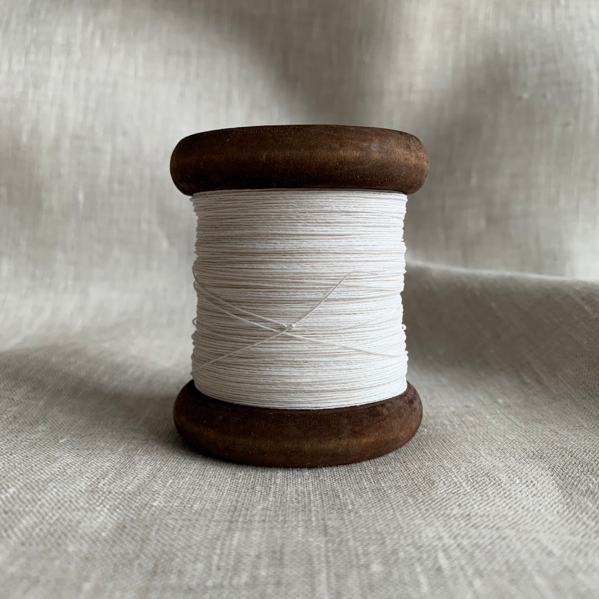Finest White Paper Yarn - Paper Phine on Wooden Bobbin –