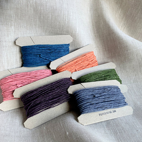Muted Colours - Set of 6 Paper Twine from Paper Phine on Cardboard Coils