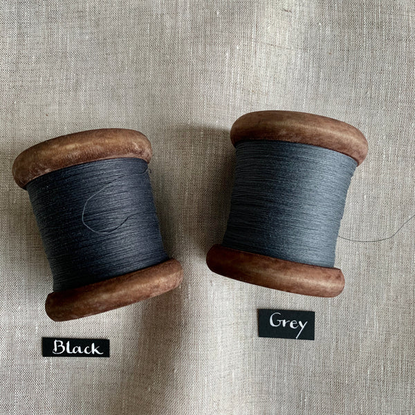Finest Grey Paper Yarn - Paper Phine on Wooden Bobbin