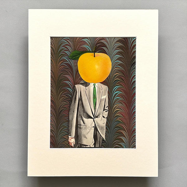 The Sartorial Apple - Handcrafted Original Paper Art Collage