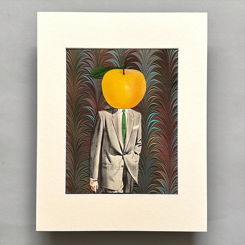 The Sartorial Apple - Handcrafted Original Paper Art Collage