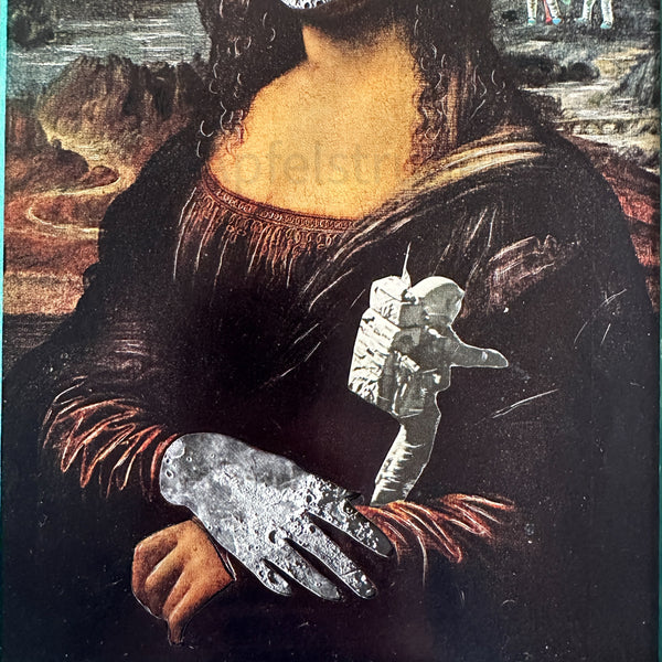 Moona Lisa - Handcrafted Original Paper Art Collage
