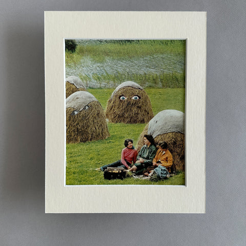 "Hay, We're Listening!" - Handcrafted Original Paper Art Collage