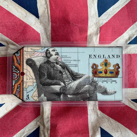 Handcrafted Luggage Tag: Very Brit / England