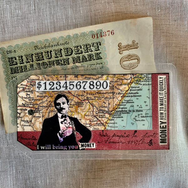 Handcrafted Luggage Tag: Money / Wealth