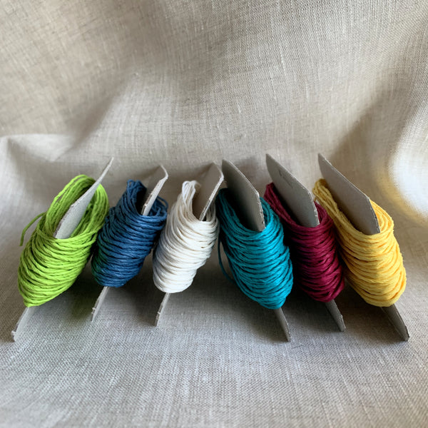 PaperPhine Set of 6 Paper Twine on Cardboard Coils - Bright Colours