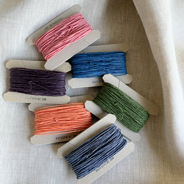 Muted Colours - Set of 6 Paper Twine from Paper Phine on Cardboard Coils