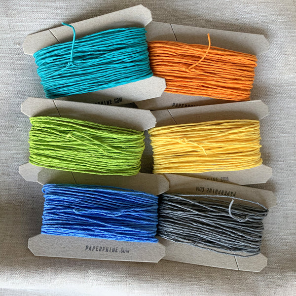 PaperPhine Set of 6 Paper Twine on Cardboard Coils - Colours That Pop
