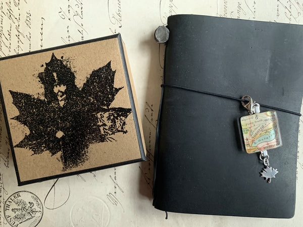 Larger Square Journal/Bag Charm - 1897 Map of Iceland