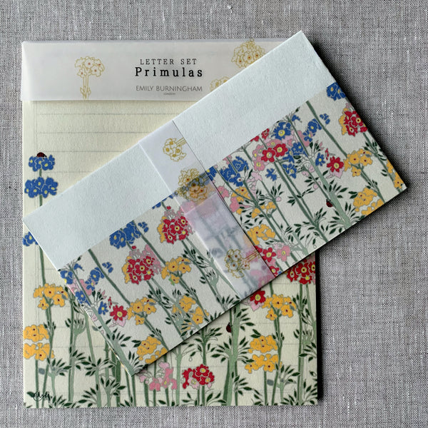 Primulas Writing Paper & Envelope Set - Emily Burningham - Japanese Stationery