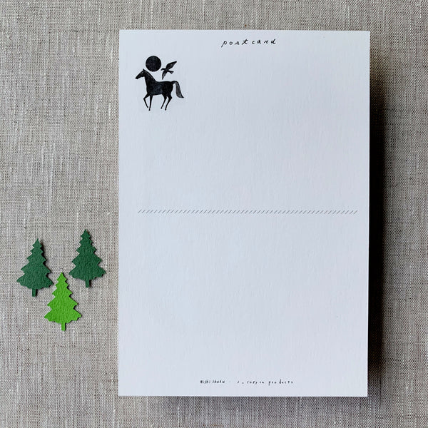Nishi Shuku Postcard - My Pet Rabbit - Japanese Stationery