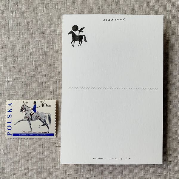 Nishi Shuku Postcard - Horse - Japanese Stationery