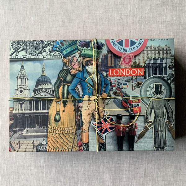 The Ultimate 100-pc. London Ephemera Treasure Box - mostly real vintage ephemera & maps