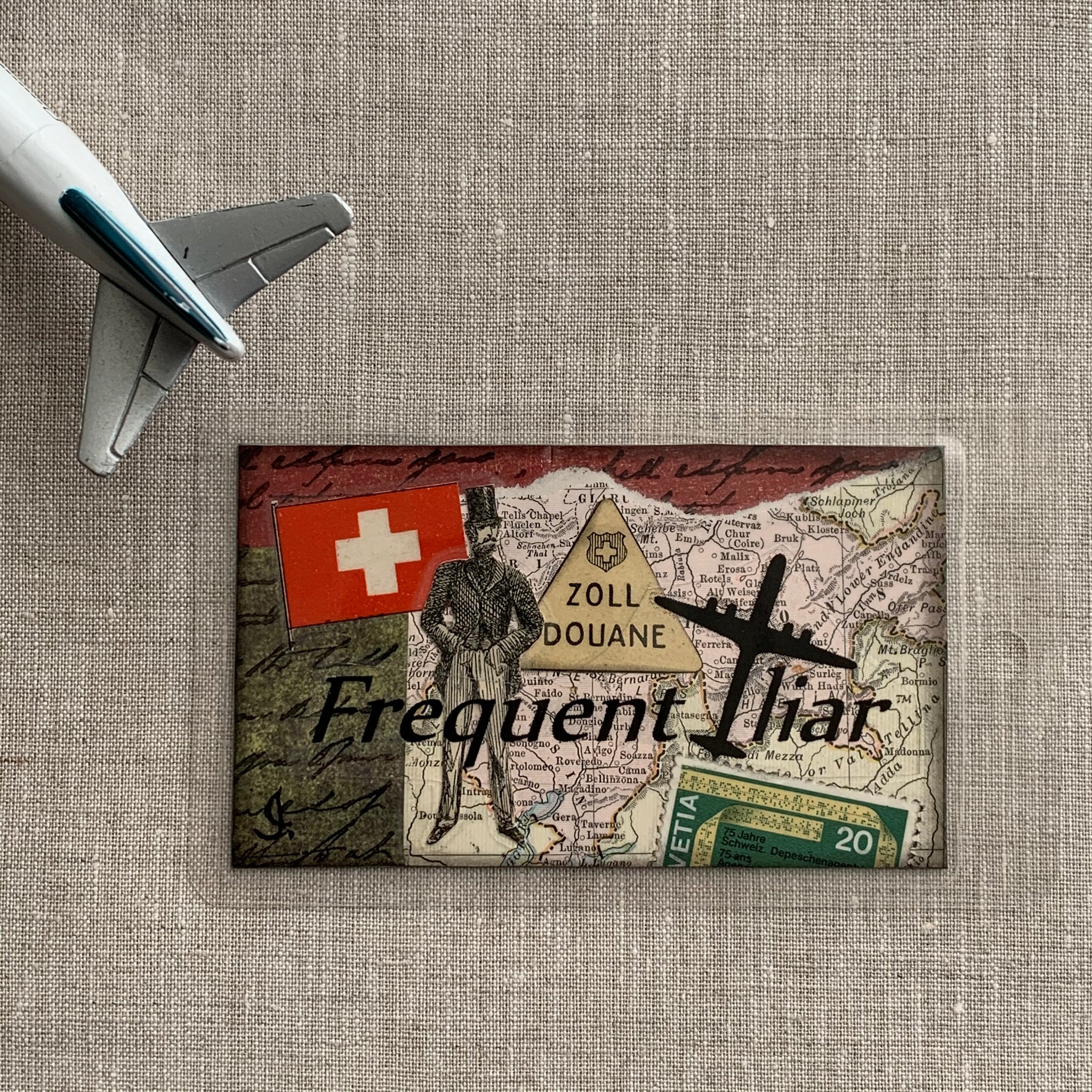 Handcrafted Luggage Tag: Switzerland / Travel
