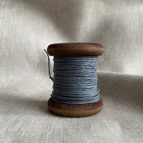 Grey Blue - PaperPhine Strong Paper Twine on Wooden Bobbin