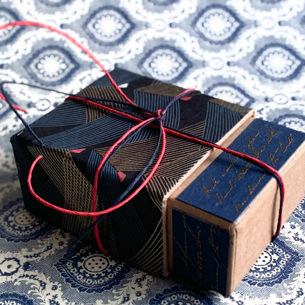 Globe Brass Bookmark and Notecard in Decoupaged Keepsake Box