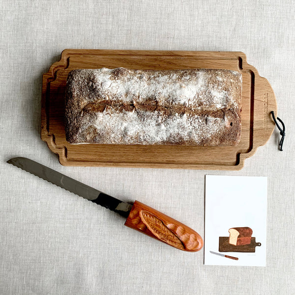Nishi Shuku Postcard - A Loaf of Bread - Japanese Stationery