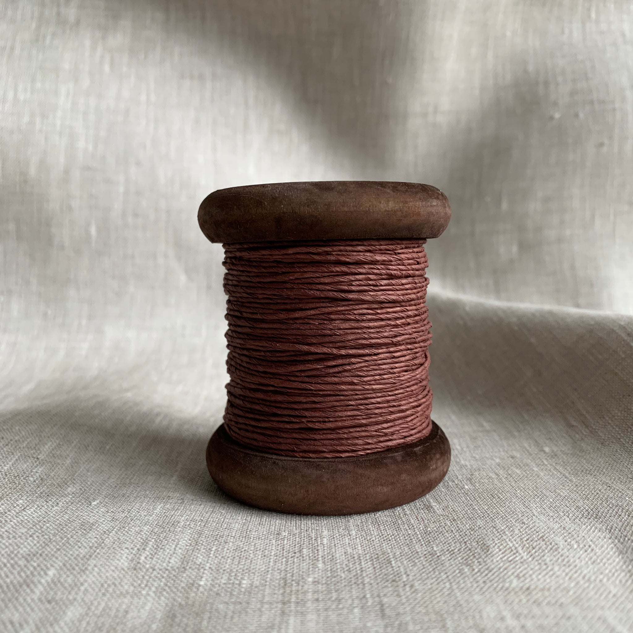 Chocolate Brown - PaperPhine Strong Paper Twine on Wooden Bobbin