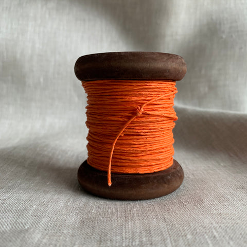 Orange - PaperPhine Strong Paper Twine on Wooden Bobbin