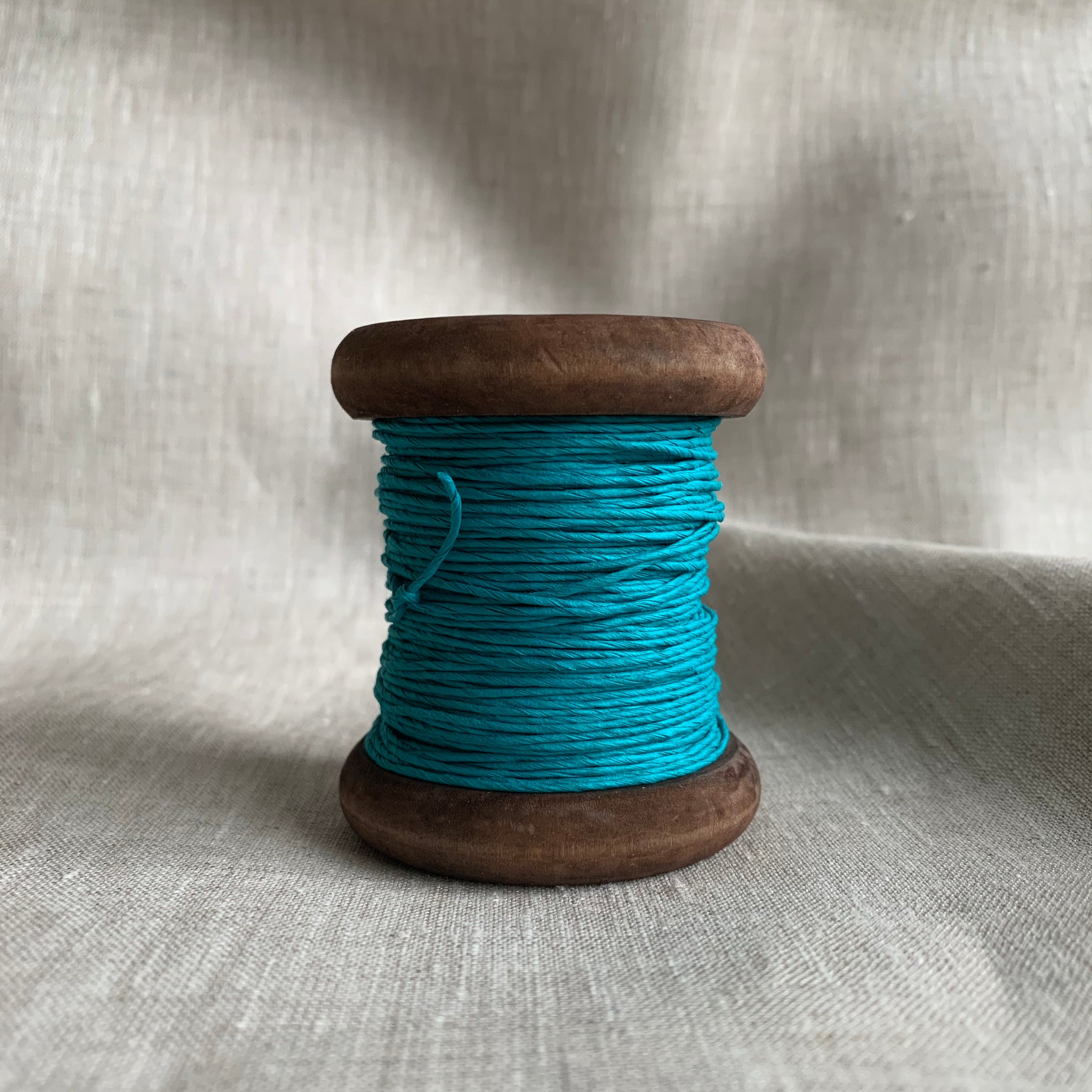 Turquoise - PaperPhine Strong Paper Twine on Wooden Bobbin